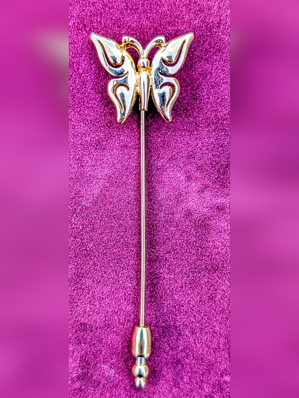 Trifari Gold-tone Butterfly Stick Pin